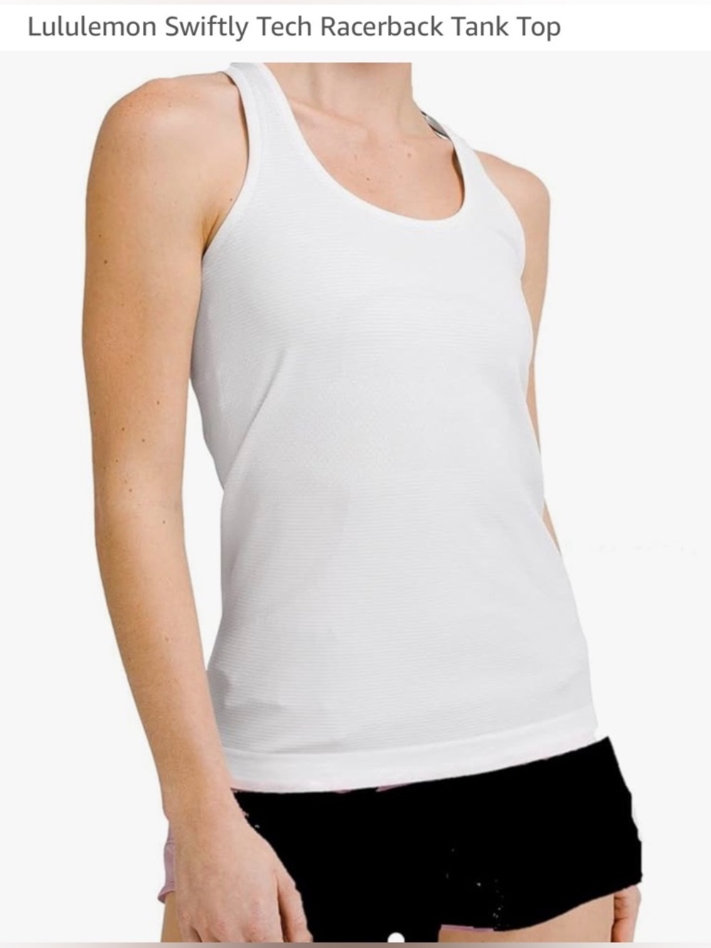 Lululemon Swiftly Tech Raceback Tank 2.0 White Size 6 *Hip Length